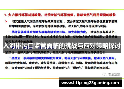 入河排污口监管面临的挑战与应对策略探讨